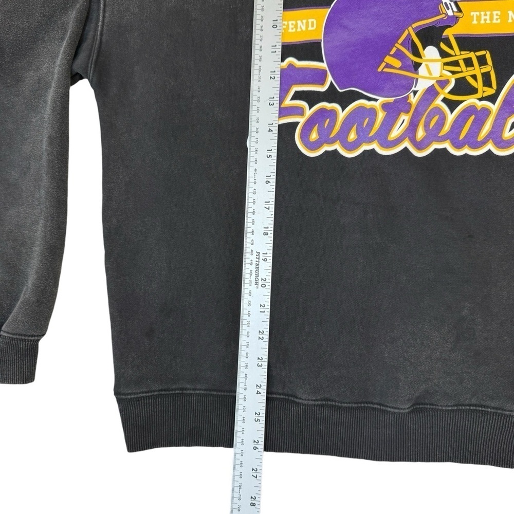 Fan Girl Minnesota Vikings Crewneck Black Heathered Sweatshirt Womens Size XL - Picture 5 of 8